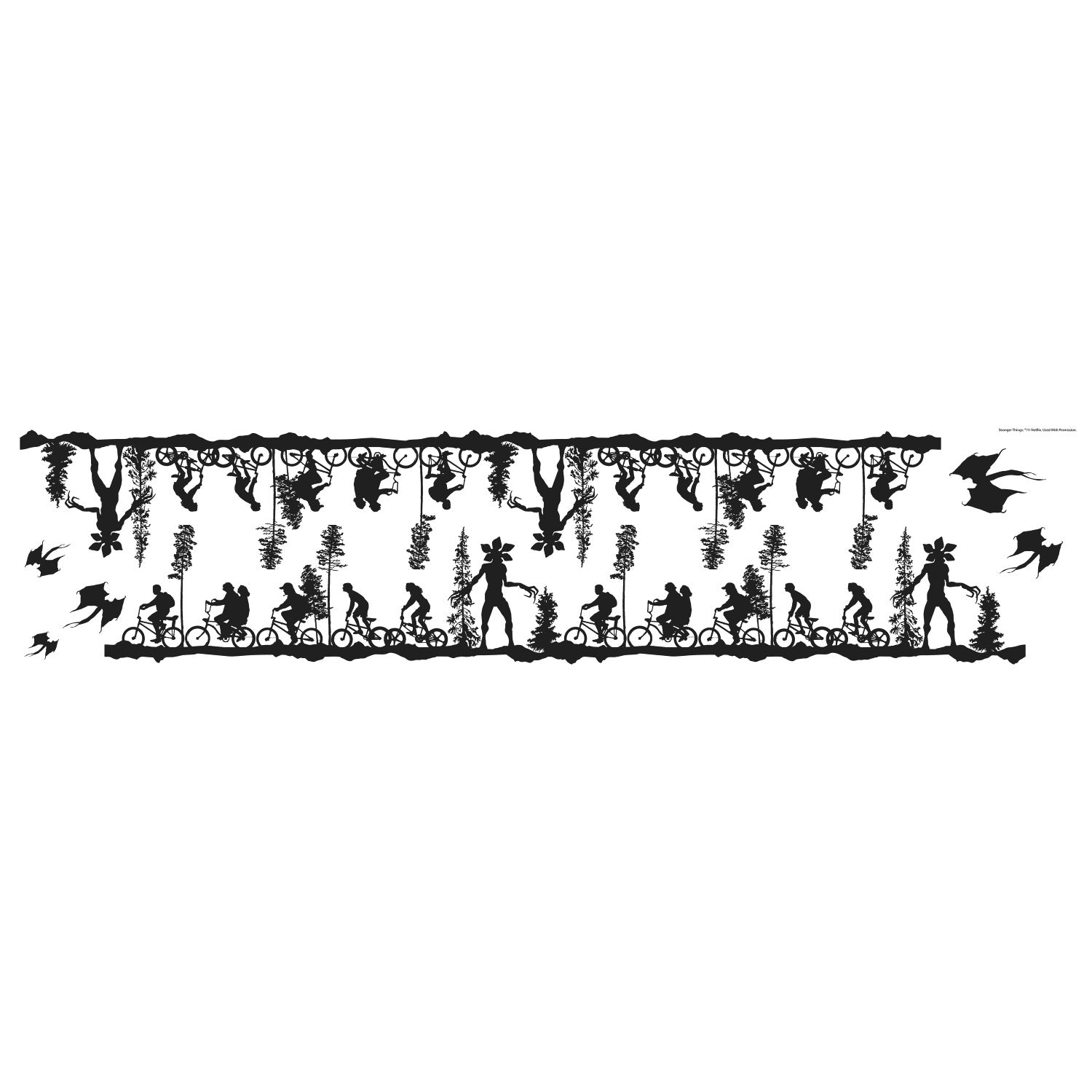 Stranger Things Forest Scene Wall Decals