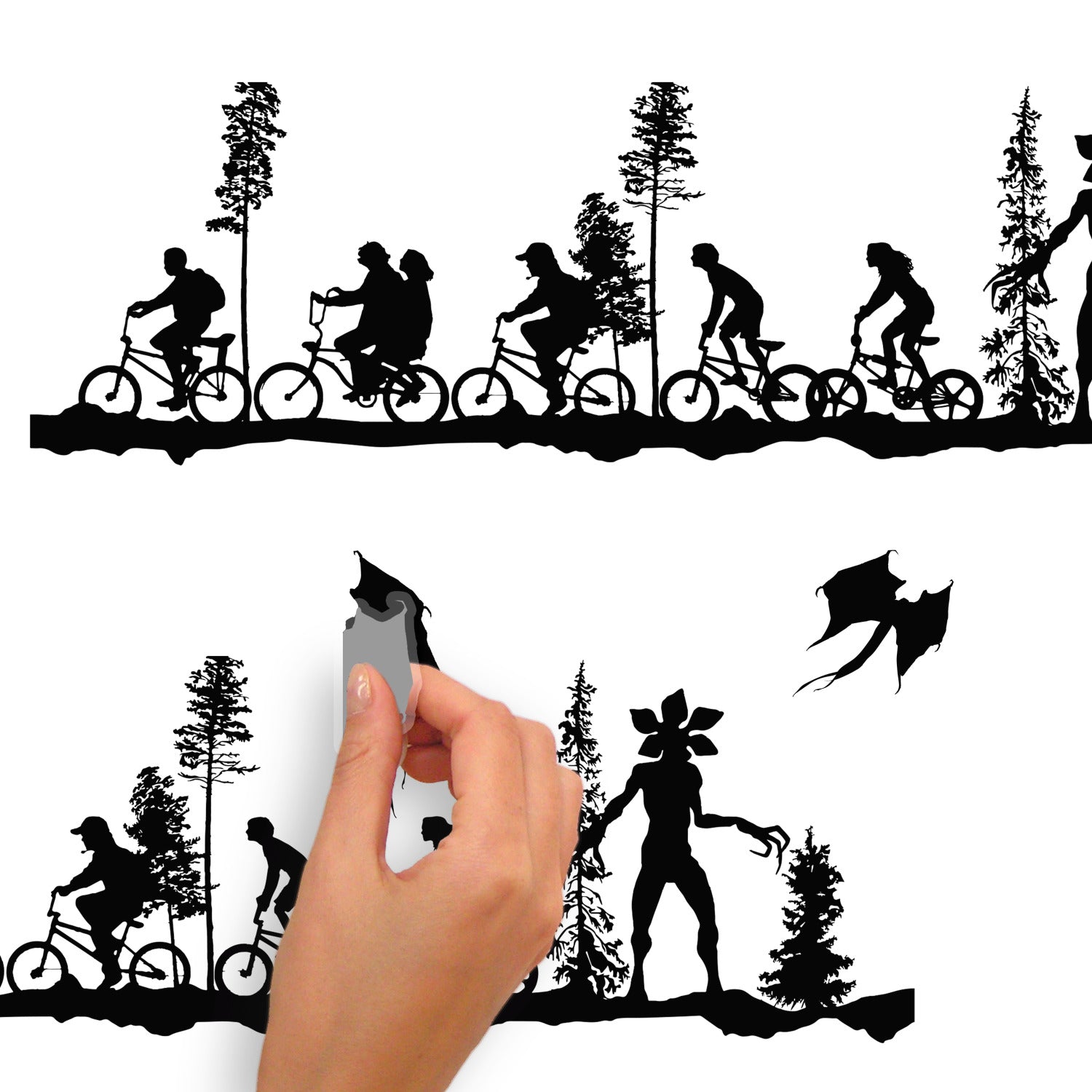Stranger Things Forest Scene Wall Decals