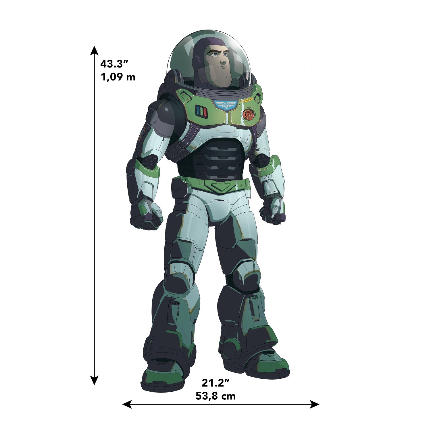 Disney Pixar Lightyear Wall Decals - dimensions