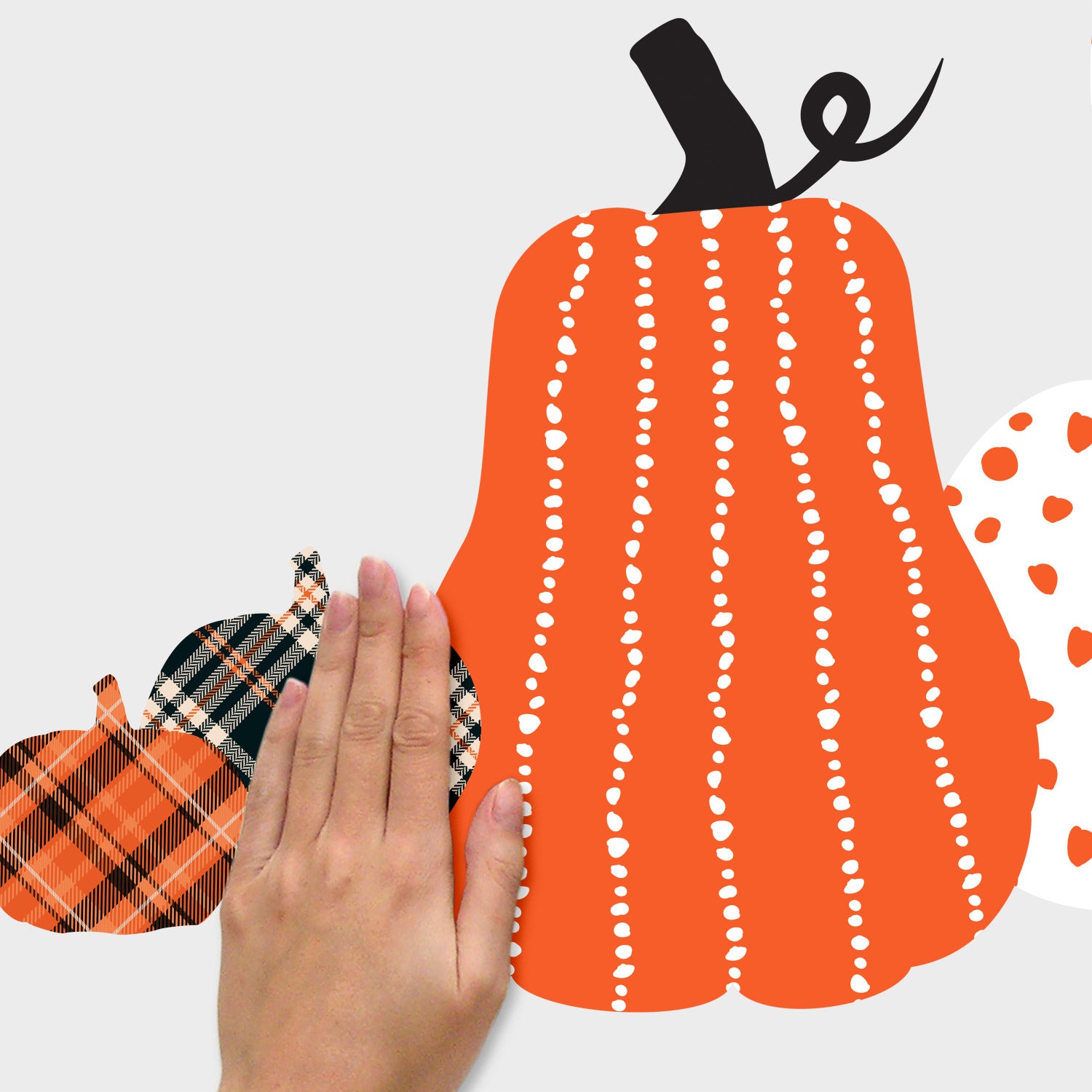 Decorative Pumpkins Wall Decals - how to stick