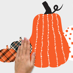 Decorative Pumpkins Wall Decals - how to stick