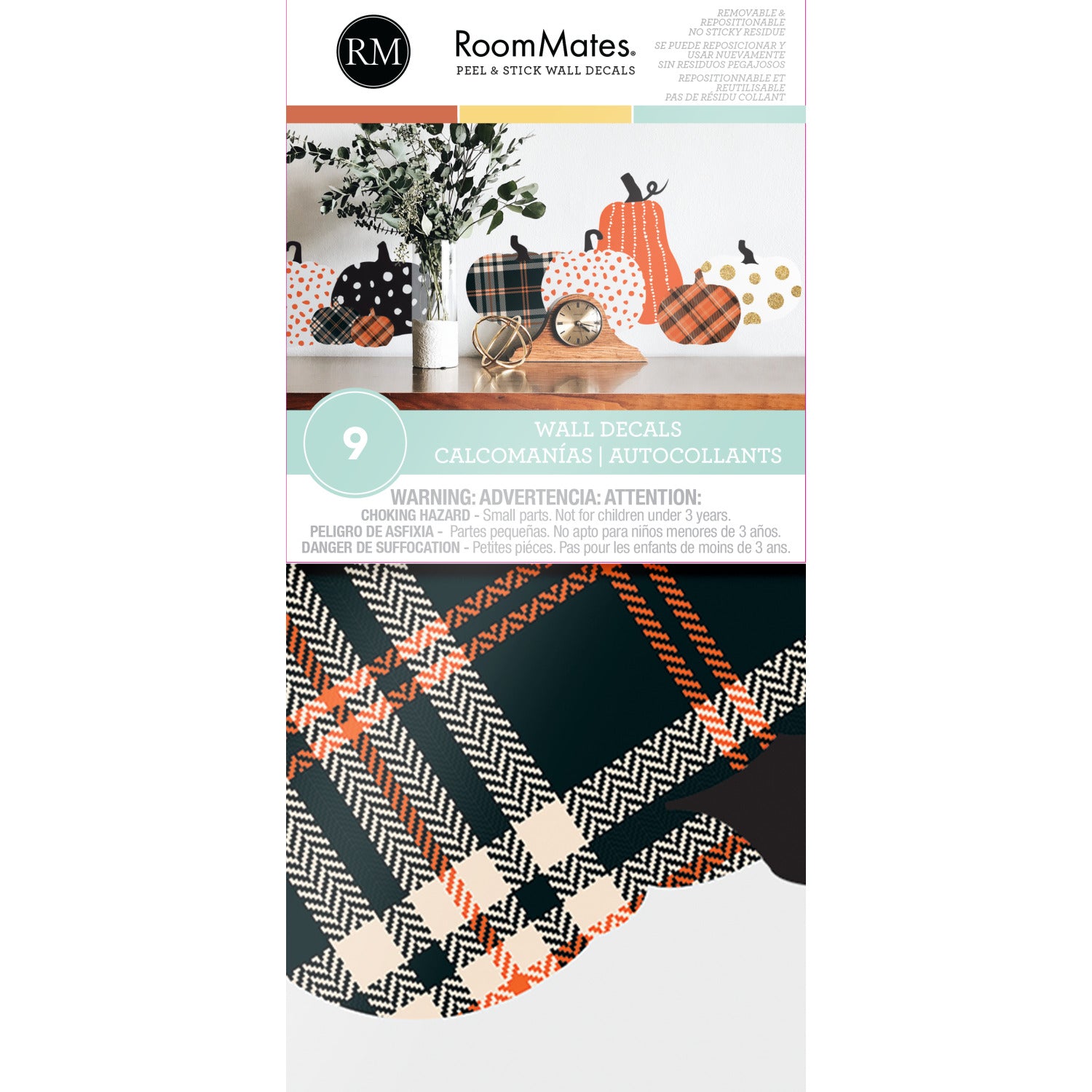 Decorative Pumpkins Wall Decals - packaging