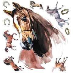 Watercolor Wild Horses Giant Wall Decals by WallPops
