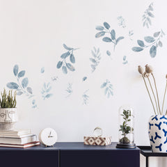 Dancing Leaves Wall Decals in a room setting