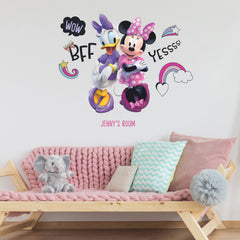 Minnie Mouse Wall Decals in a room setting
