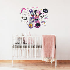 Minnie Mouse Wall Decals in a room setting