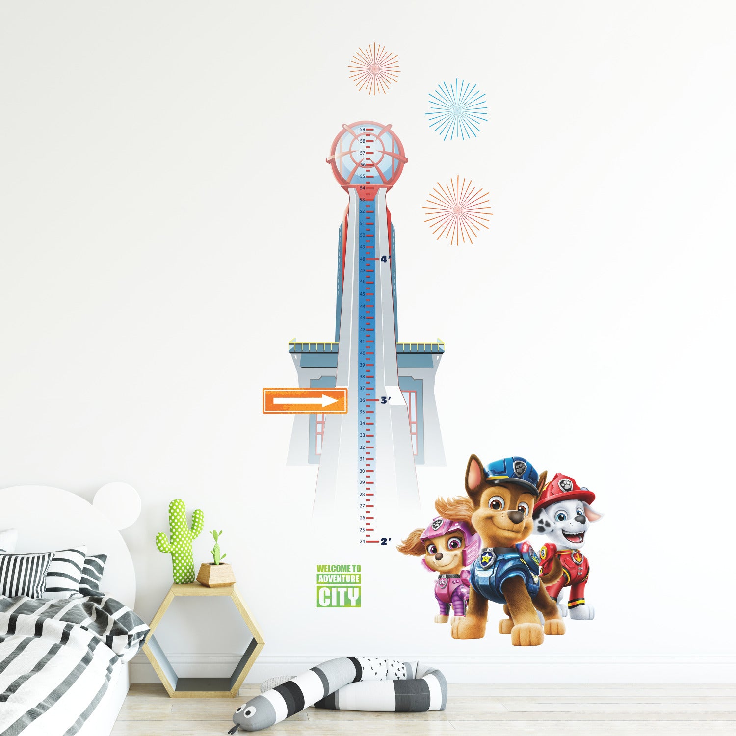 Paw Patrol Wall Decals in a room setting
