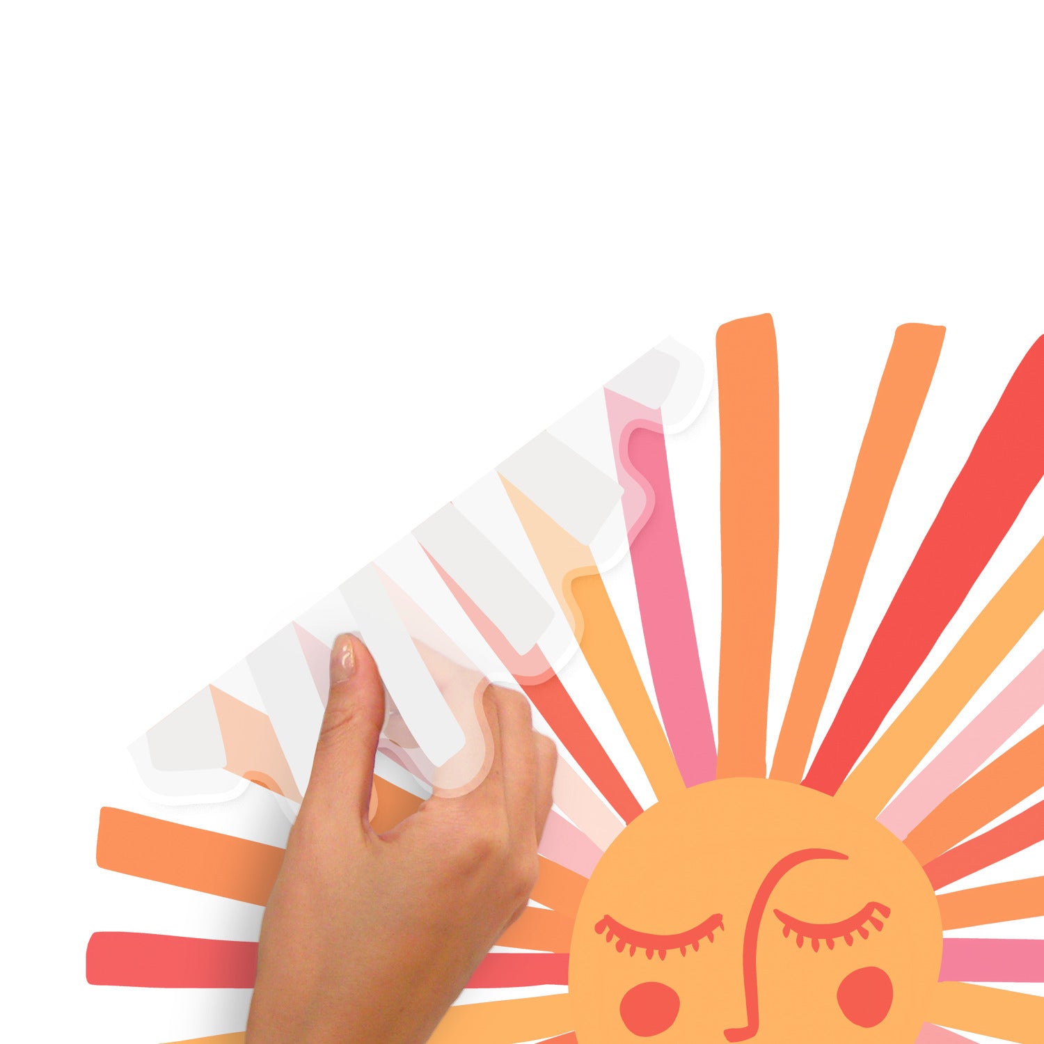 Catcoq Sunshine Wall Decals - how to peel