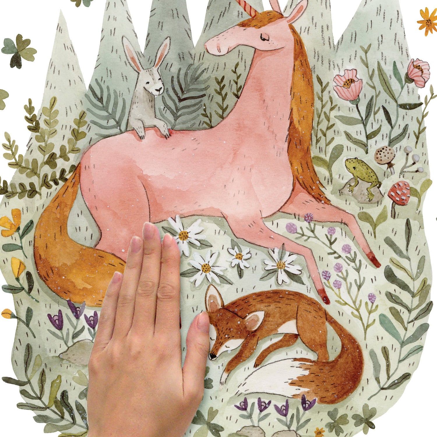 Woodland Magic Unicorn & Fox Giant Wall Decals - how to stick