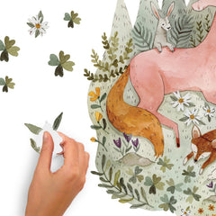 Woodland Magic Unicorn & Fox Giant Wall Decals - how to peel