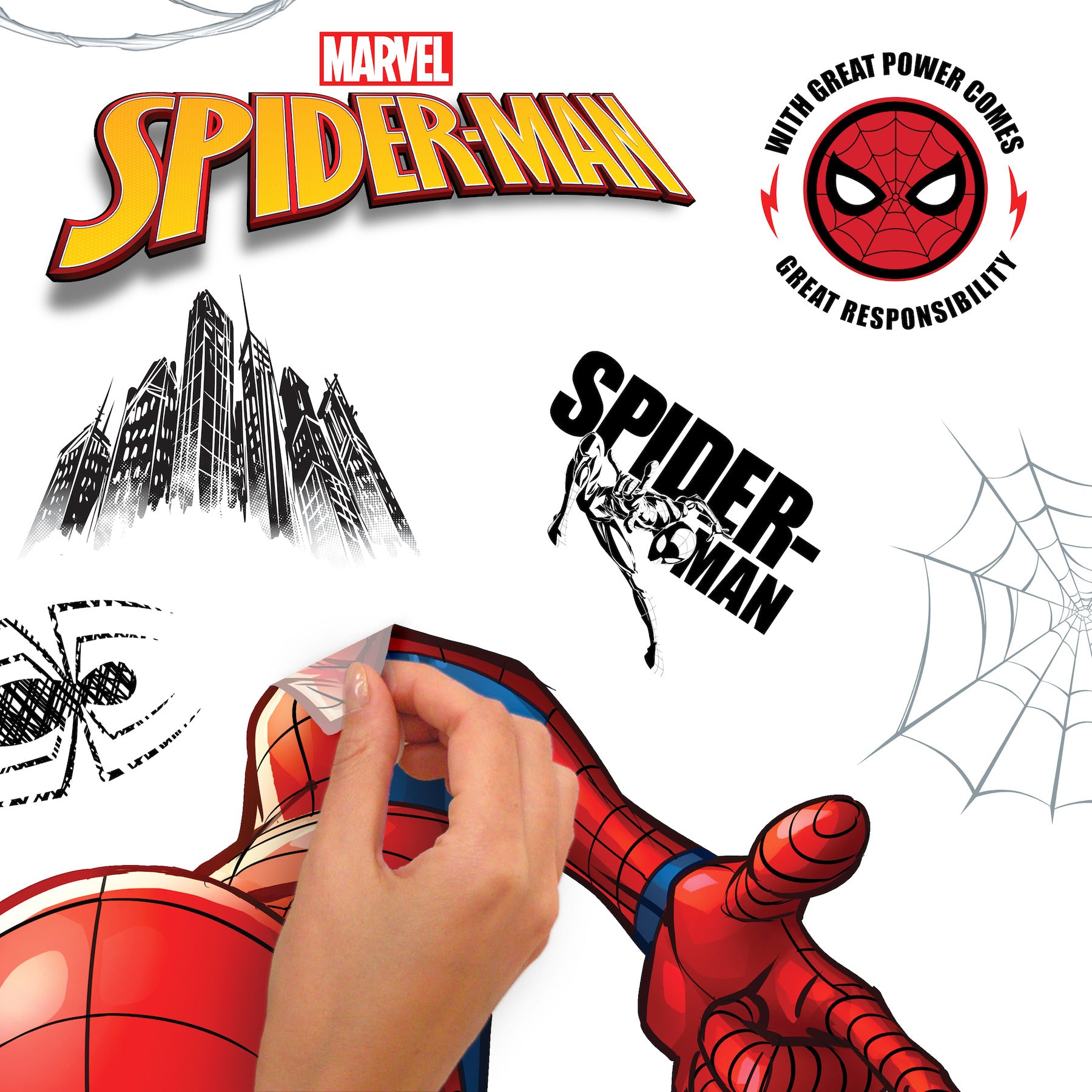 SpiderMan Giant Wall Decals - peel and stick