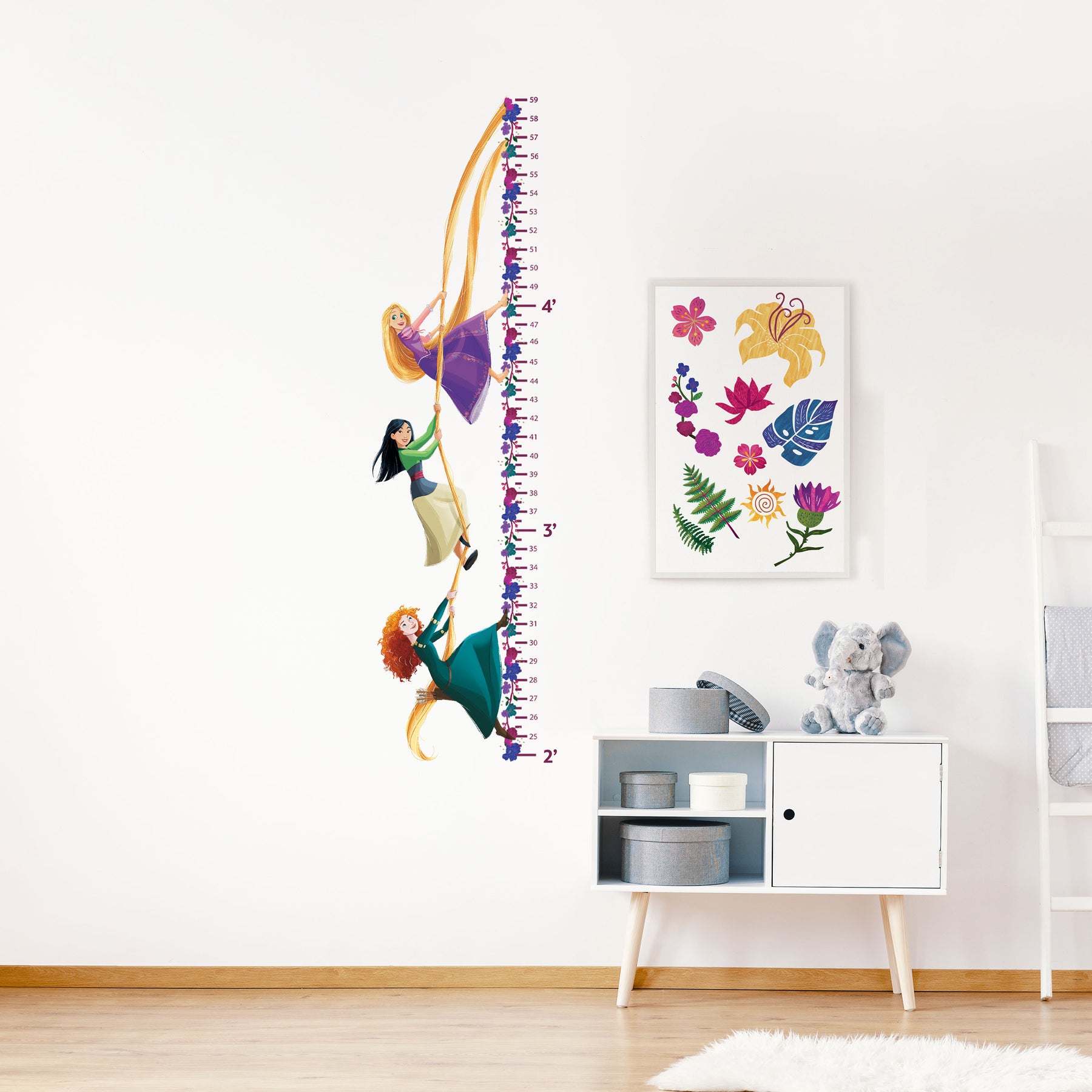 Disney Princesses Wall Decals in a room setting