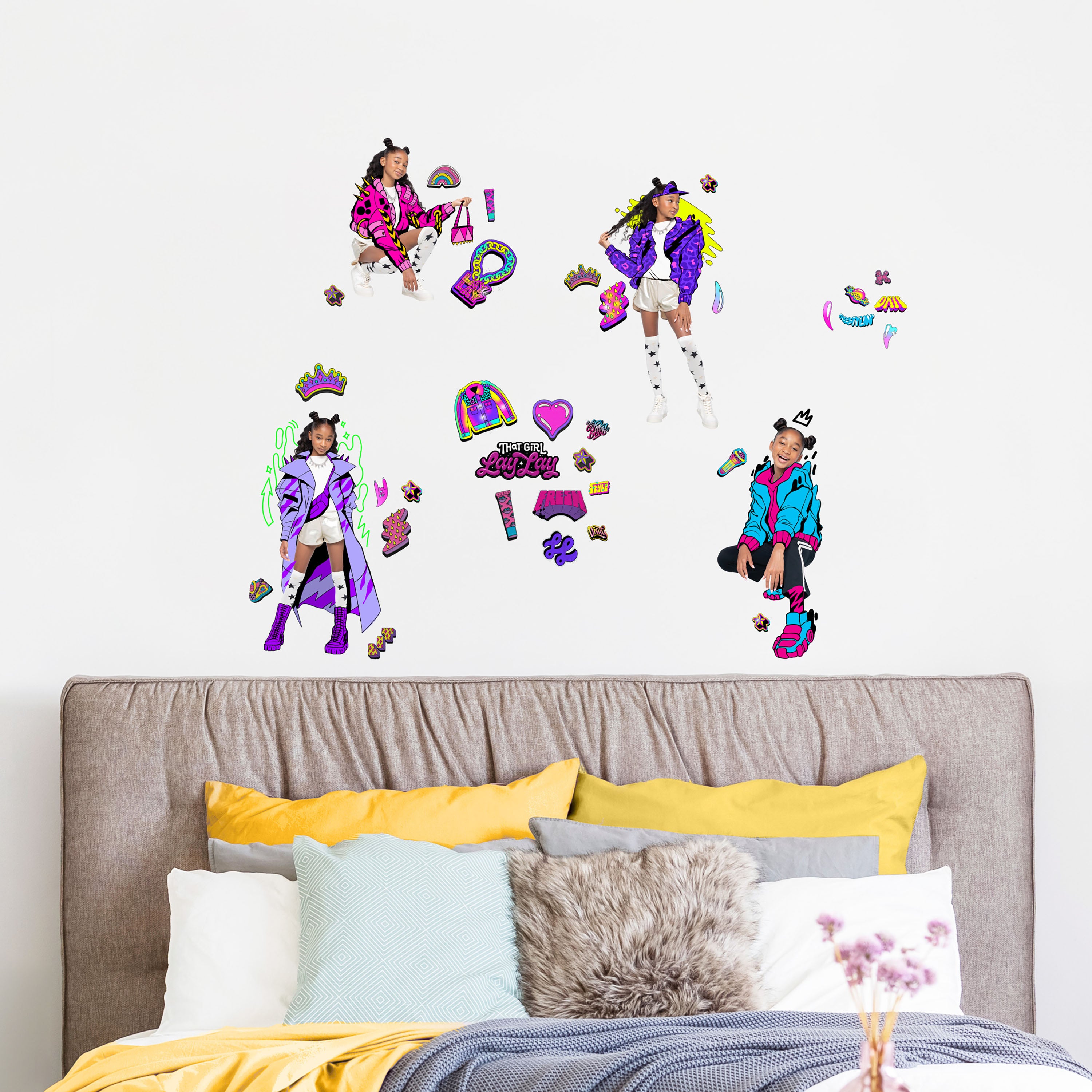 That Girl Lay Lay Wall Decals in a room setting