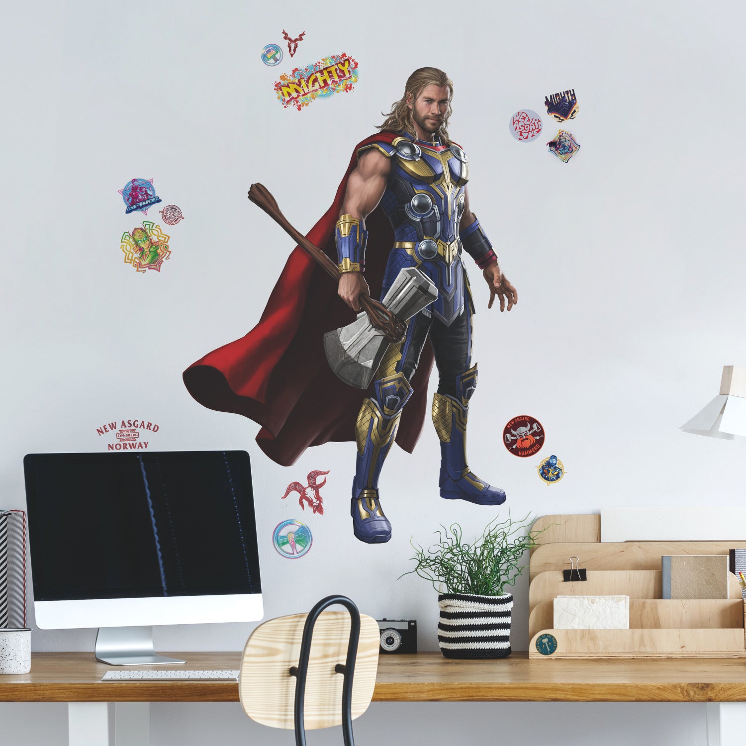 Thor: Love & Thunder Giant Wall Decals in a room setting