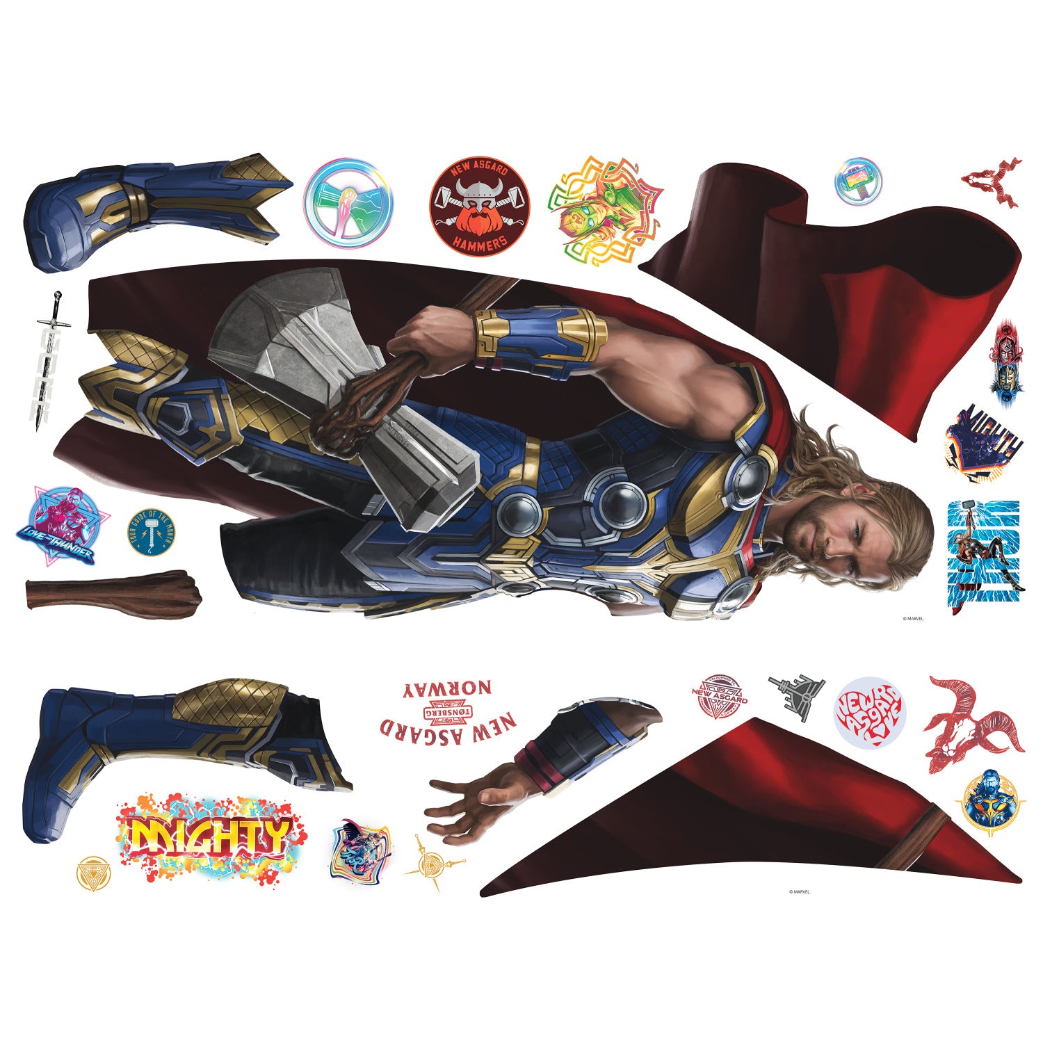 Thor: Love & Thunder Giant Wall Decals - panels