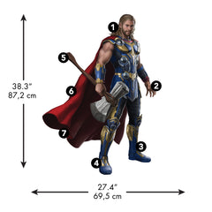 Thor: Love & Thunder Giant Wall Decals - dimensions