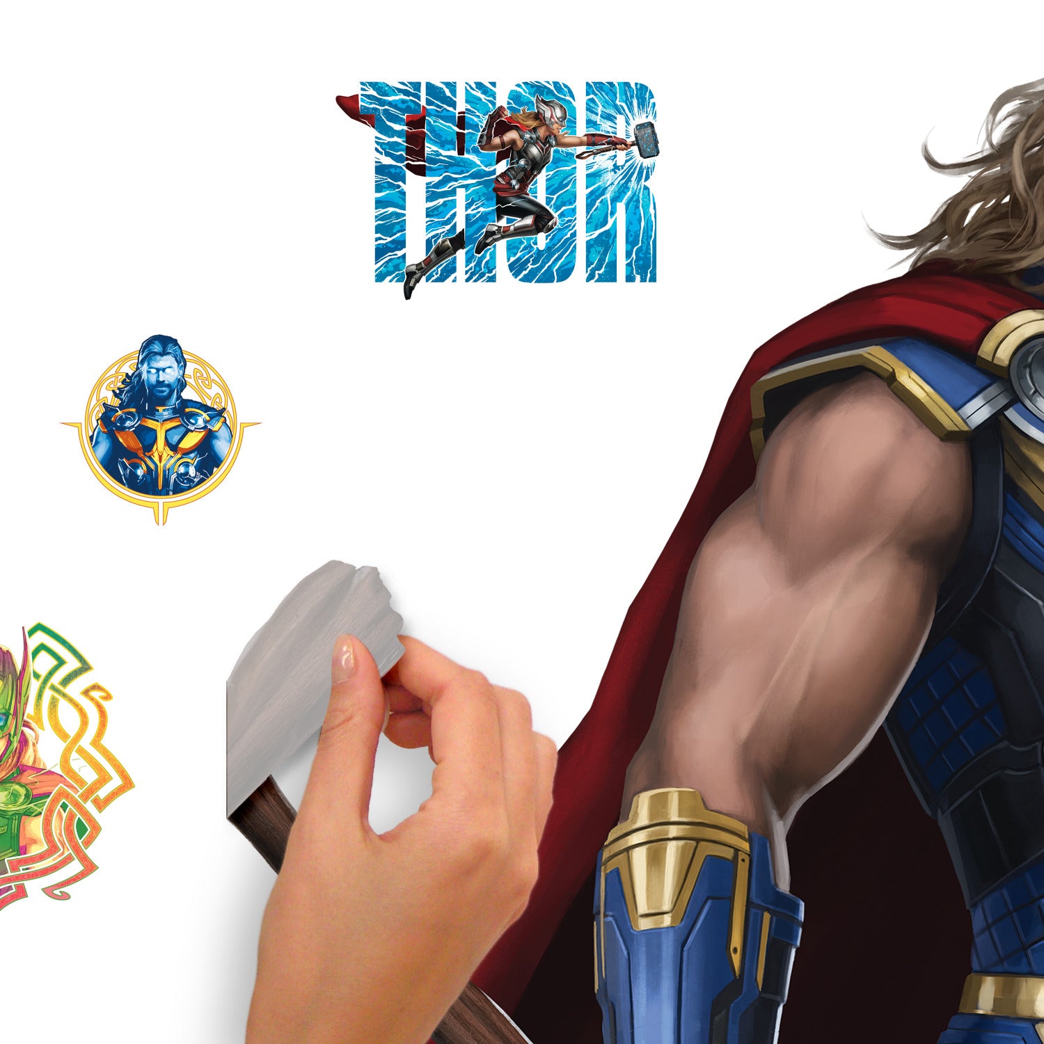 Thor: Love & Thunder Giant Wall Decals - how to peel