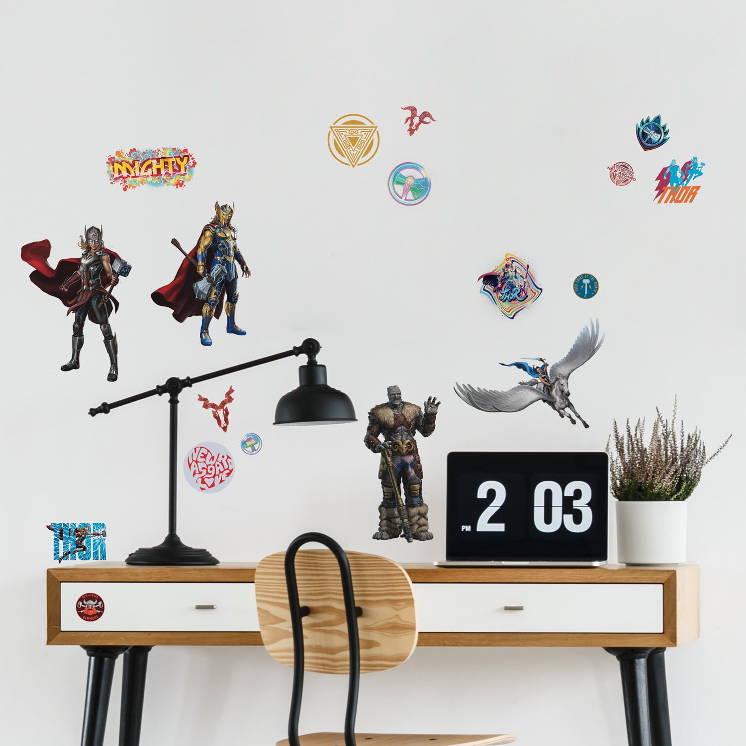 Thor: Love & Thunder Wall Decals in a room setting
