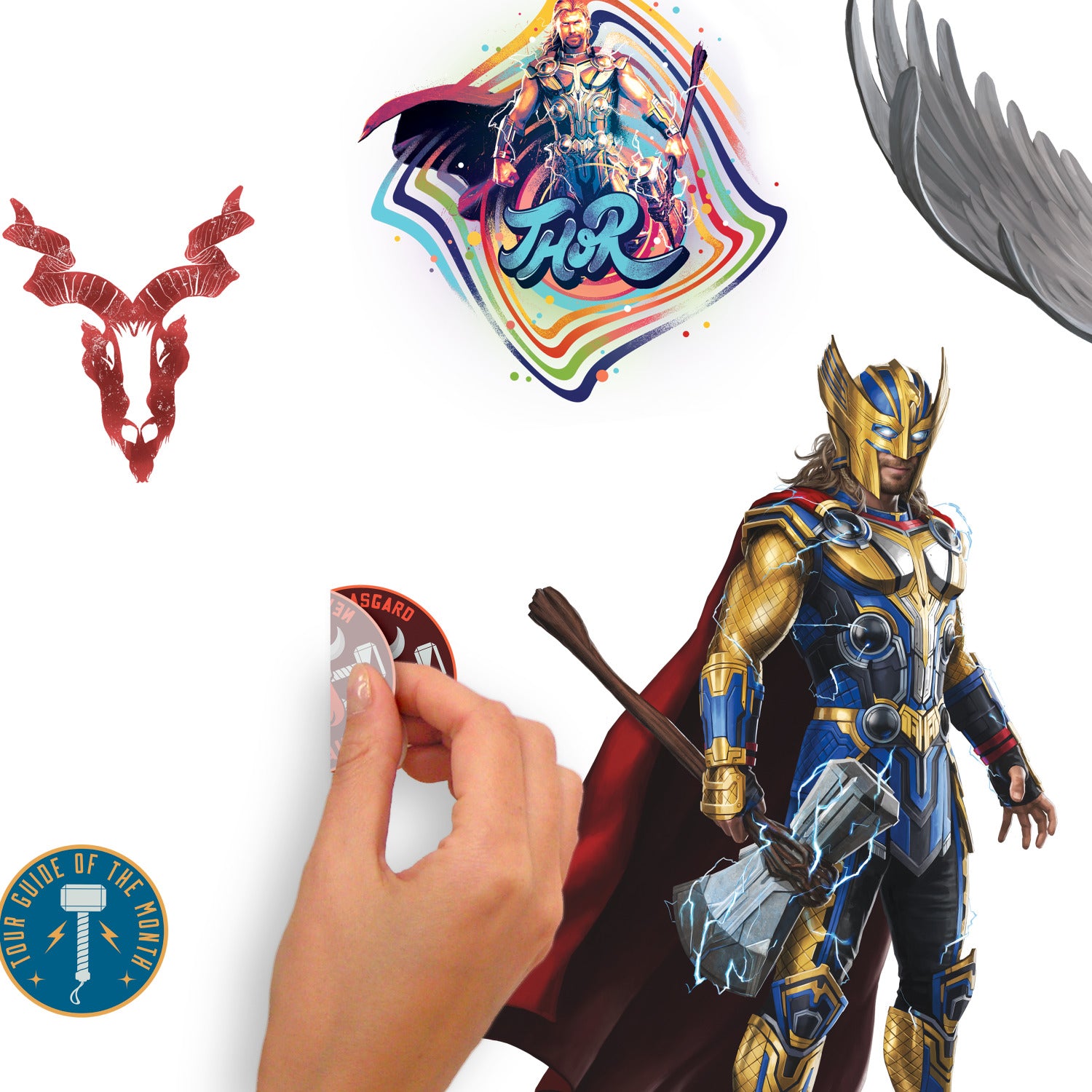 Thor: Love & Thunder Wall Decals - how to peel