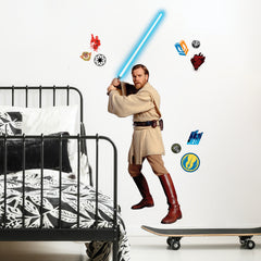 Classic ObiWan Giant Wall Decals in a room setting