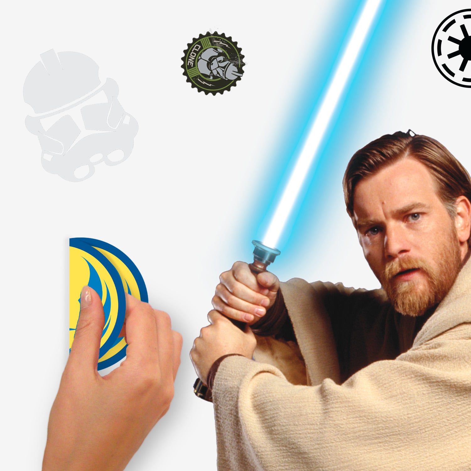 Classic ObiWan Giant Wall Decals - how to peel