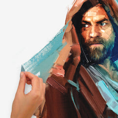 Obi Wan Kenobi Painted Giant Wall Decals - peel and stick application