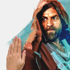 Obi Wan Kenobi Painted Giant Wall Decals - how to stick
