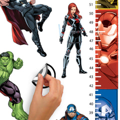 Avengers Growth Chart Wall Decals - how to peel