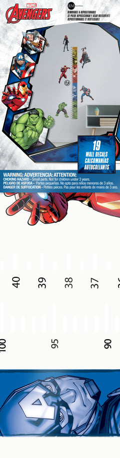 Avengers Growth Chart Wall Decals - packaging