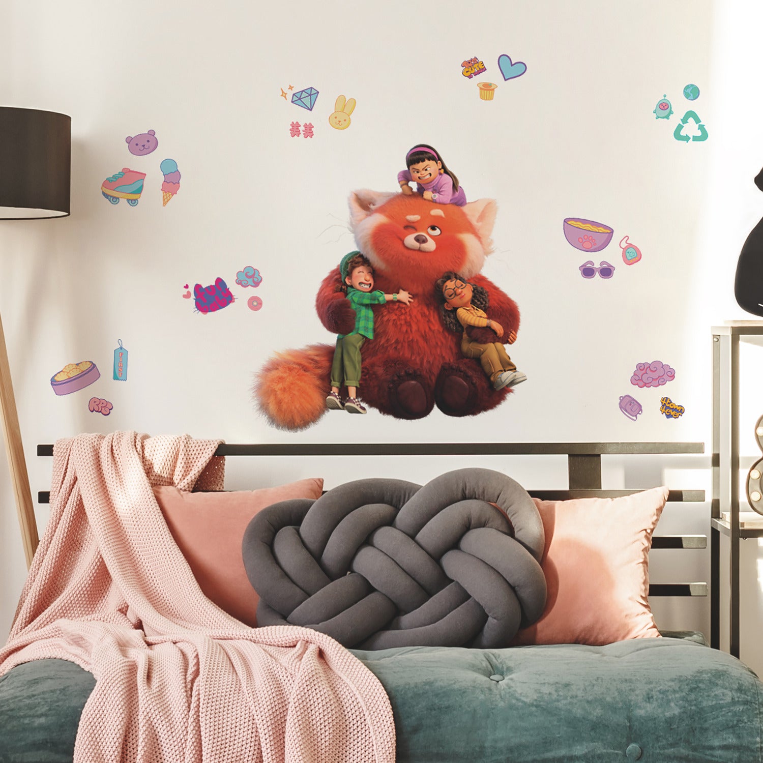 Turning Red Giant Wall Decals in a room setting