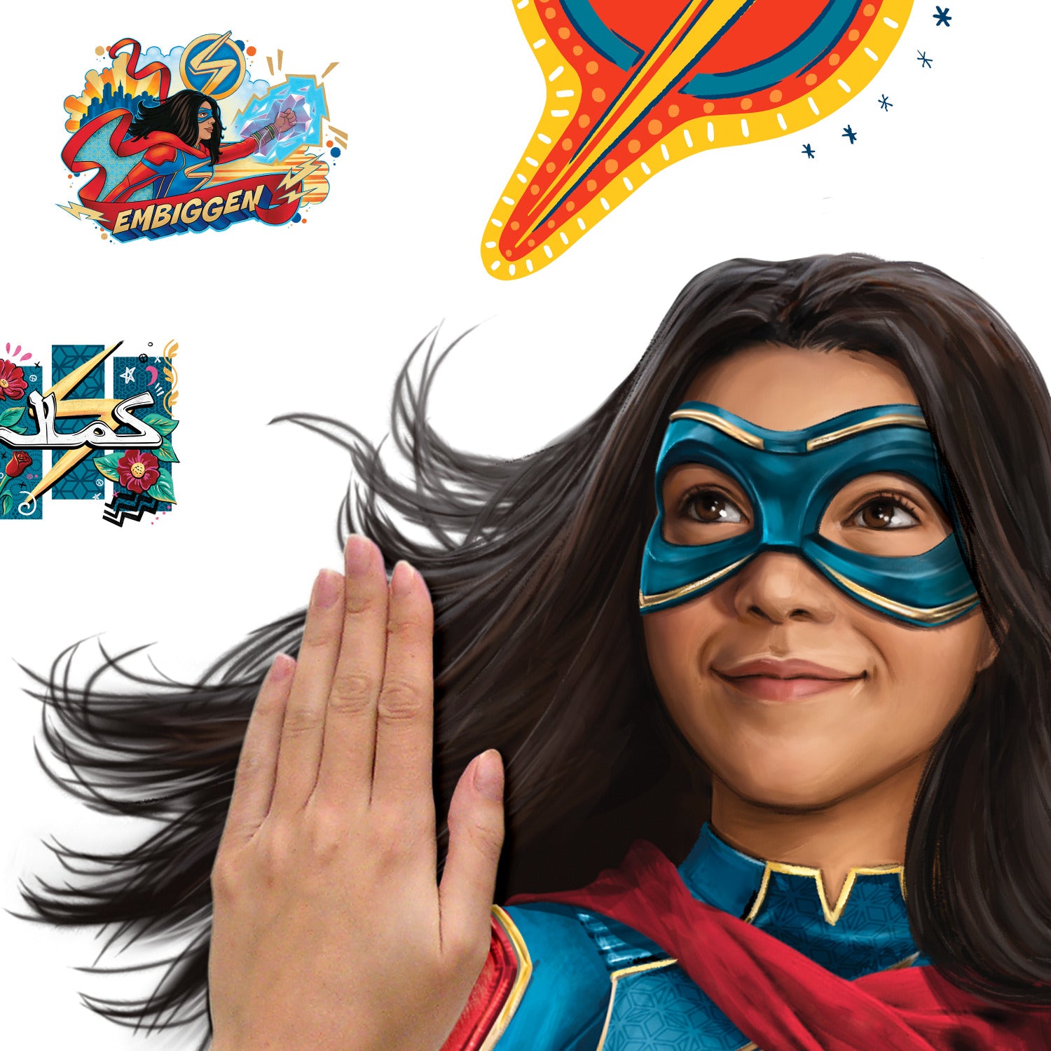 Ms Marvel Giant Wall Decals - how to stick