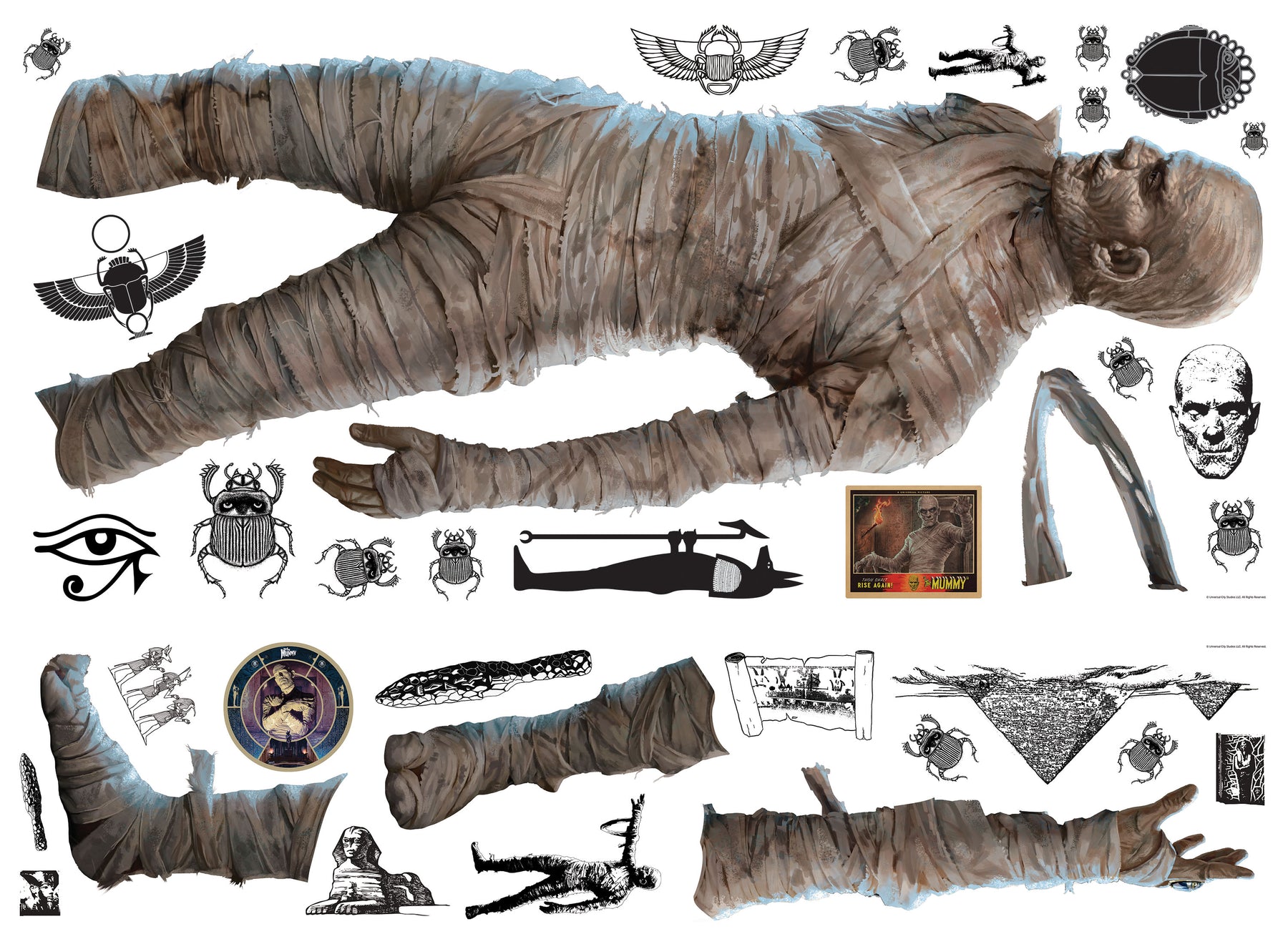 Classic Monsters The Mummy Giant Wall Decals by WallPops
