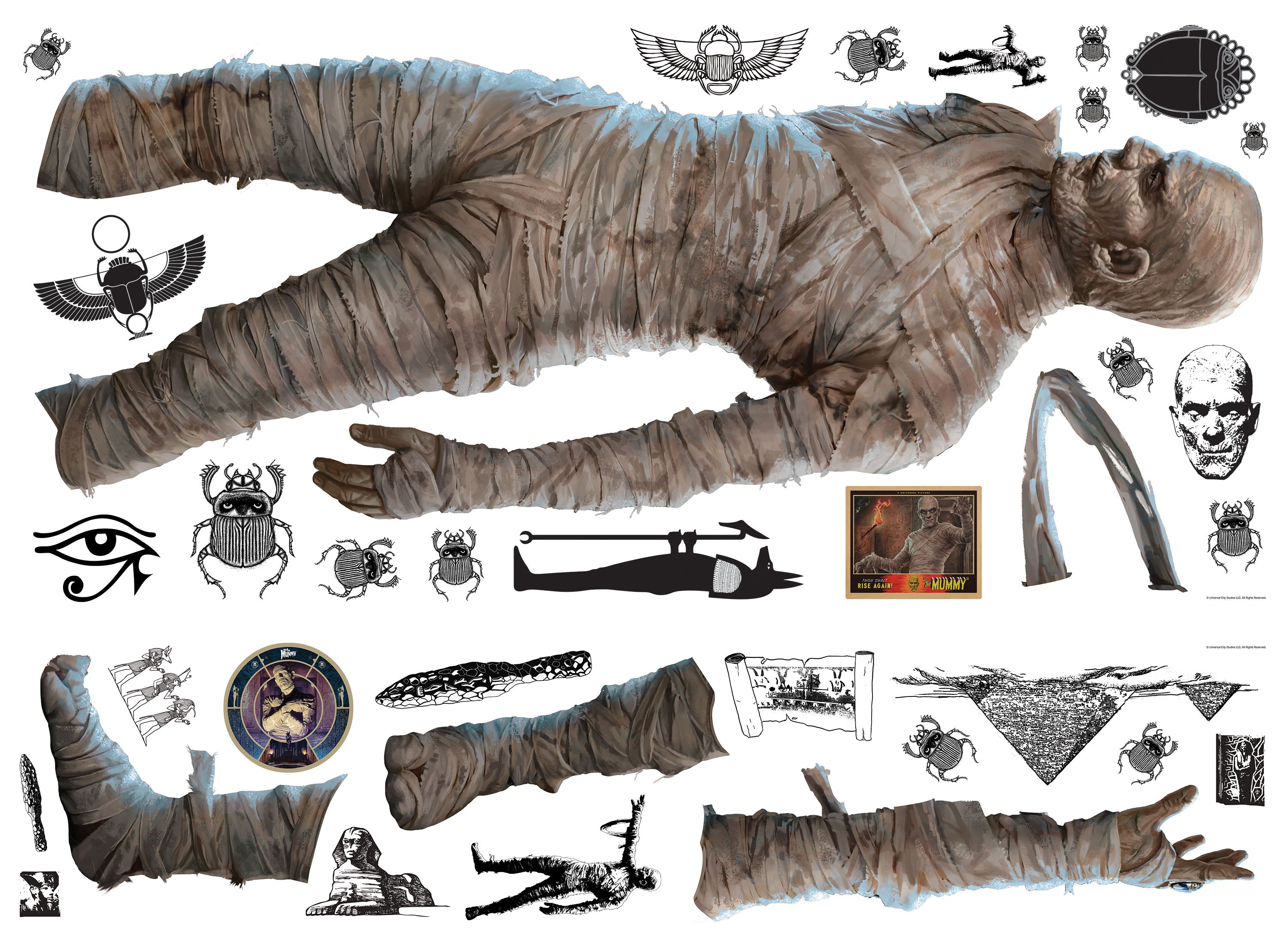 Classic Monsters The Mummy Giant Wall Decals by WallPops
