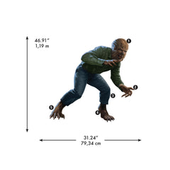 Classic Monsters The Wolf Man Giant Wall Decals - dimensions