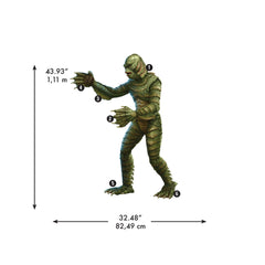 Classic Monsters Creature From The Black Lagoon Giant Wall Decals - dimensions