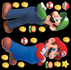 Super Mario Luigi & Mario Giant Wall Decals - panels