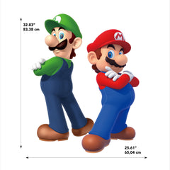Super Mario Luigi & Mario Giant Wall Decals - dimensions