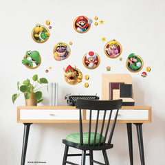 Super Mario Character Wall Decals in a room setting