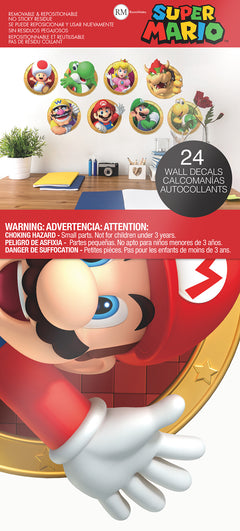 Super Mario Character Wall Decals - packaging