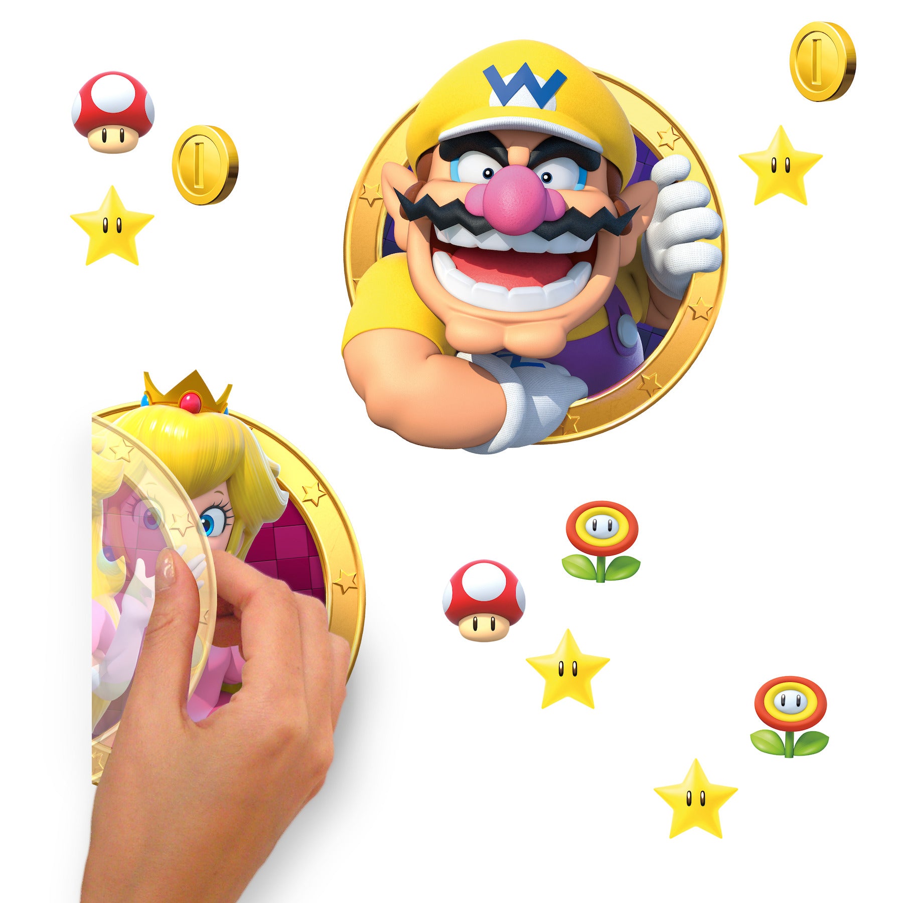 Super Mario Character Wall Decals - how to peel