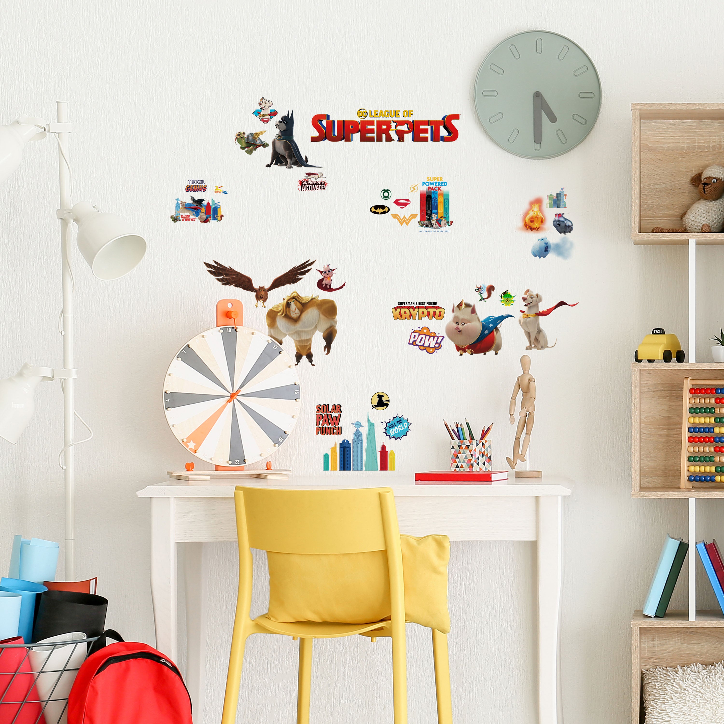 DC League Of SuperPets Wall Decals in a room setting