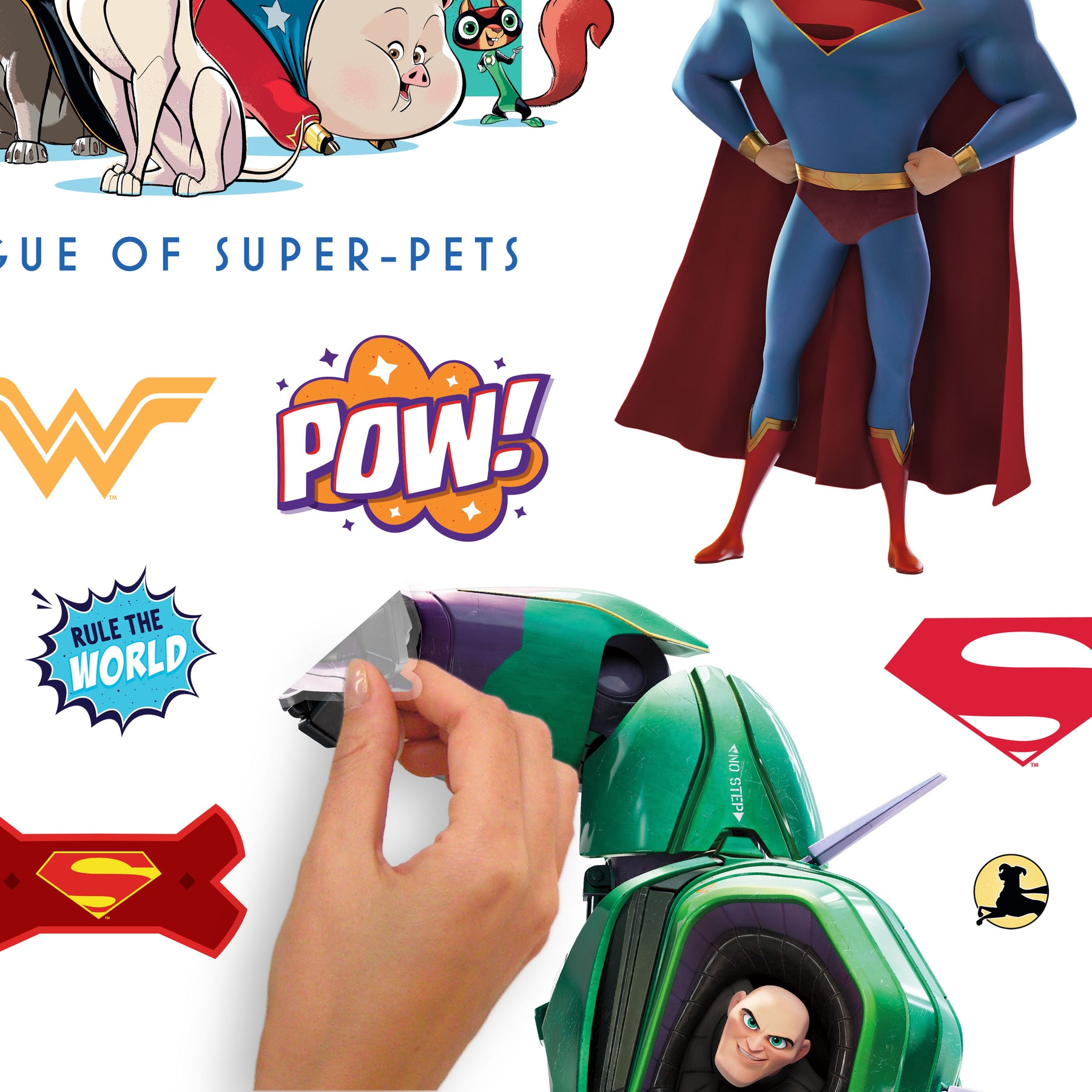 DC League Of SuperPets Wall Decals - peel and stick application