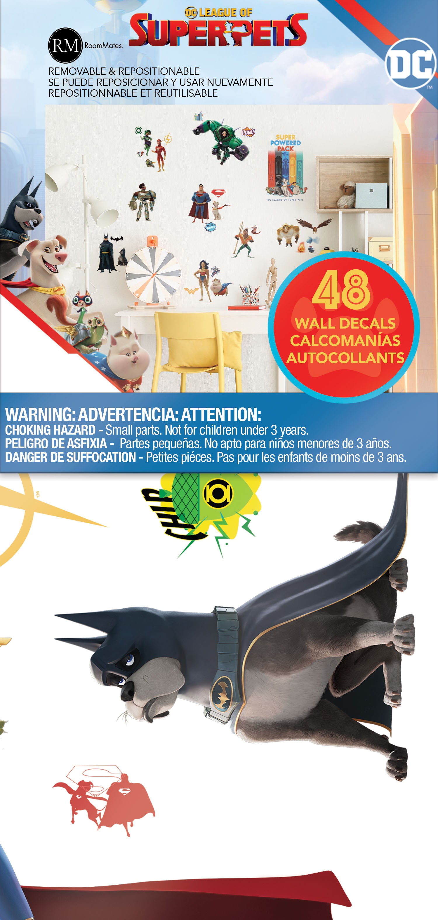 DC League Of SuperPets Wall Decals - packaging