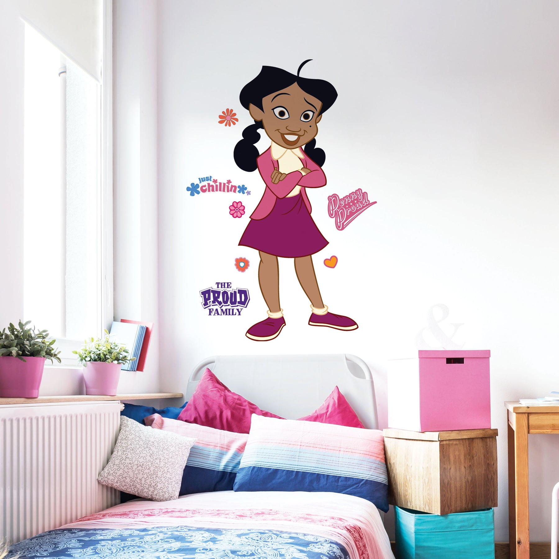 The Proud Family Penny Giant Wall Decals in a room setting