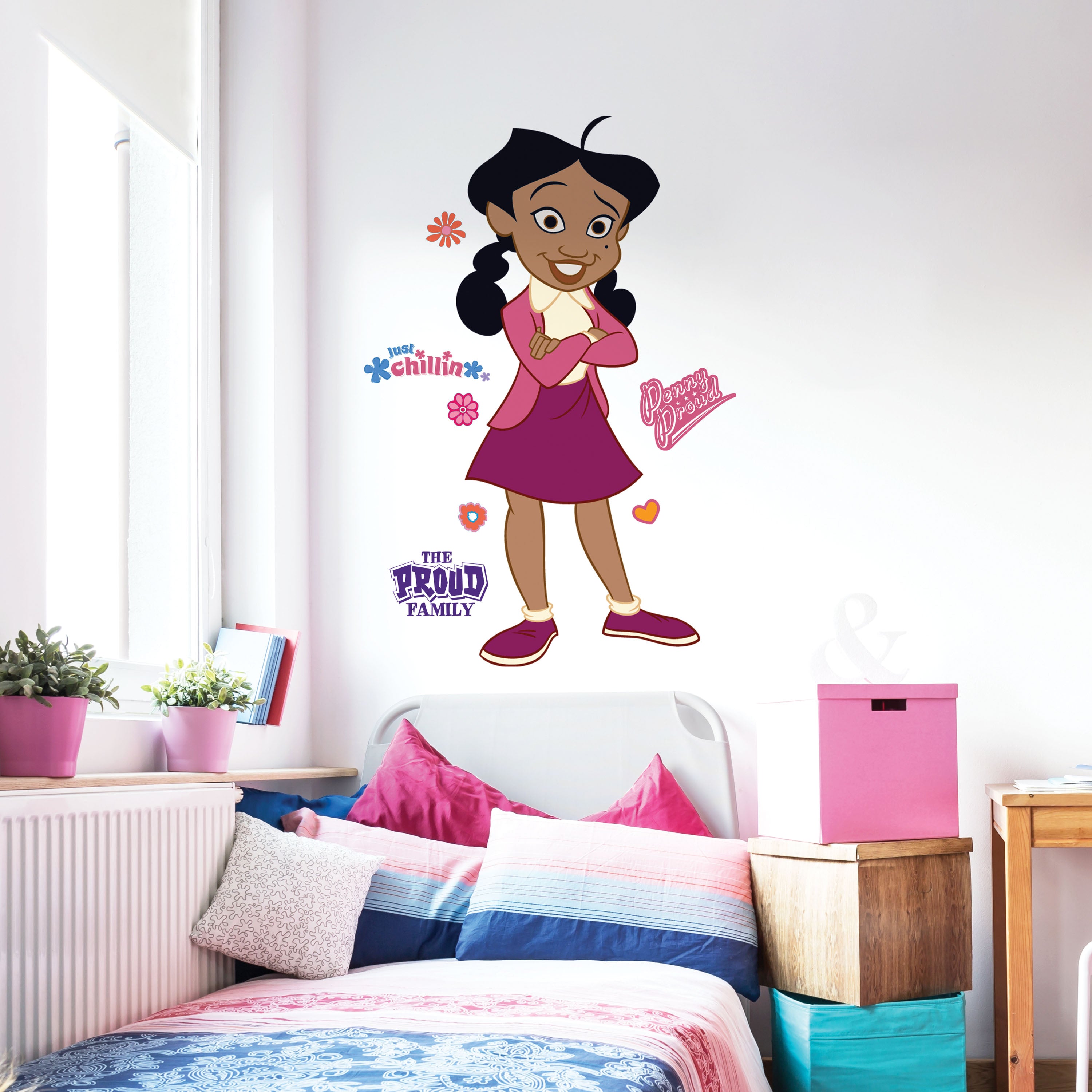 The Proud Family Penny Giant Wall Decals in a room setting