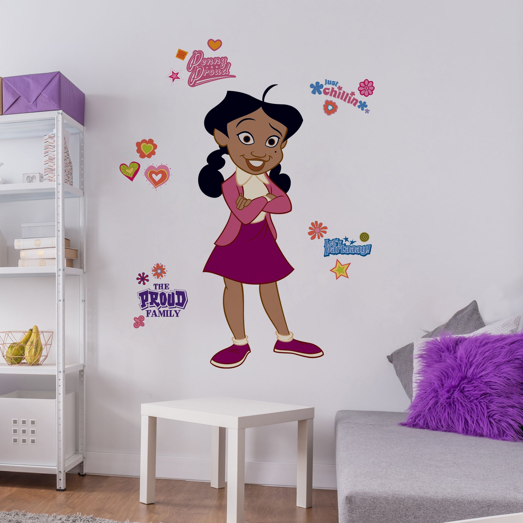 The Proud Family Penny Giant Wall Decals in a room setting