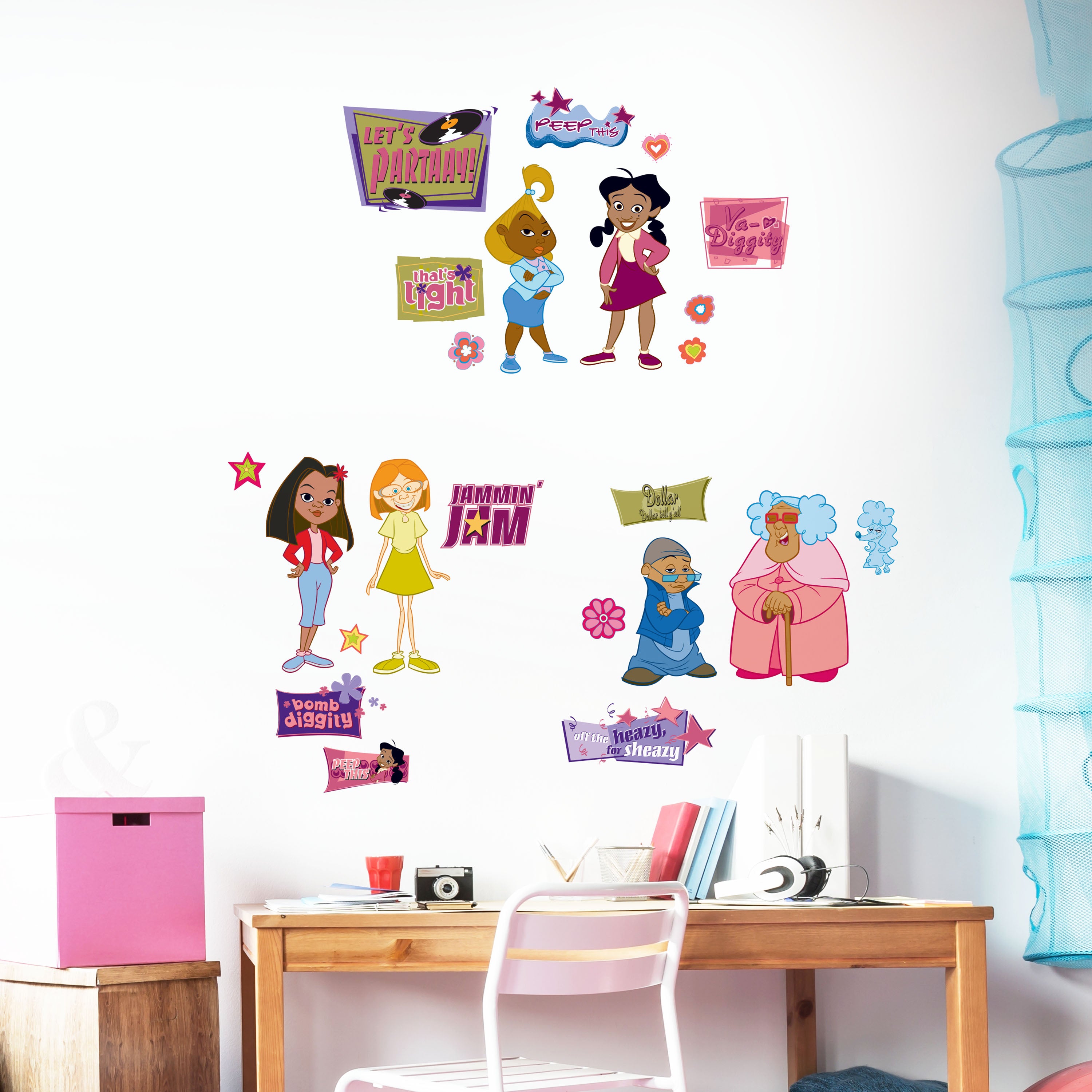 The Proud Family Wall Decals in a room setting