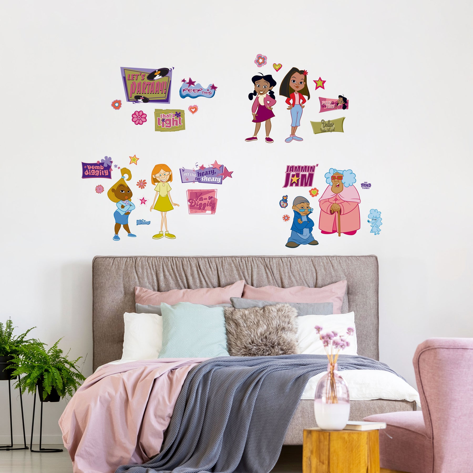 The Proud Family Wall Decals in a room setting