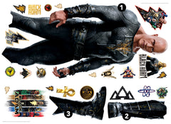 Black Adam Giant Peel & Stick Wall Decals - panels
