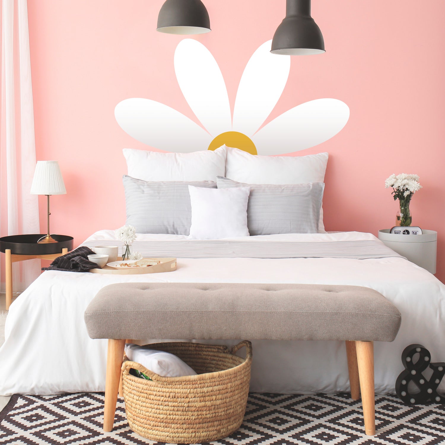 Daisy XXL Giant Wall Decals in a room setting
